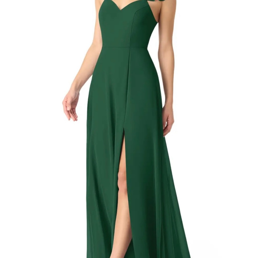 Azazie Everett Dress (Dark Green)